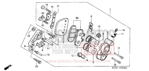 ETRIER DE FREIN AVANT NSR125RM de 1991